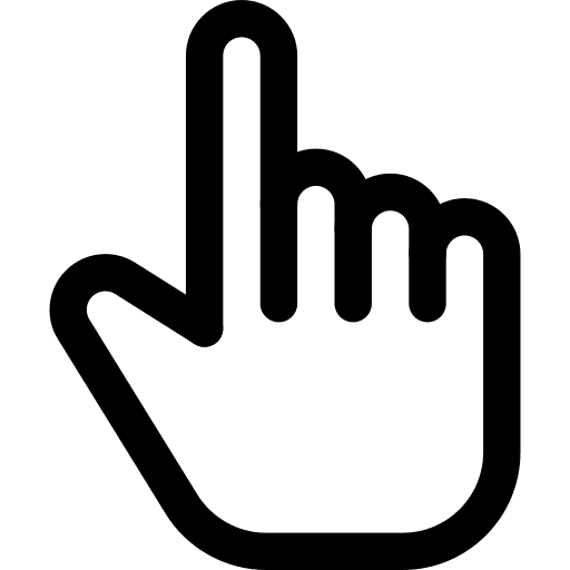 Hand point finger hands and gestures icon