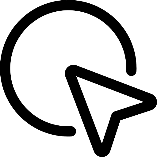 Single click here arrow single icon