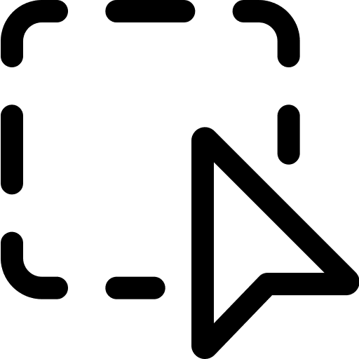 Square selection square cursor icon