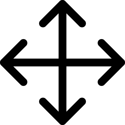 Move edit tools horizontal arrows icon