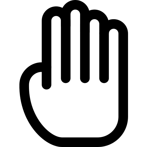 Release hand edit tools hands and gestures icon