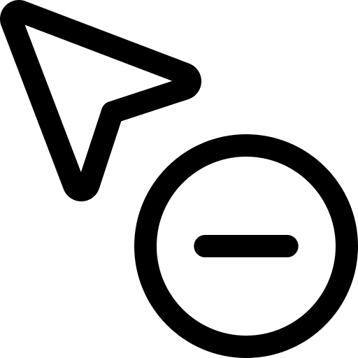 Remove selection computer mouse edit tools multimedia icon