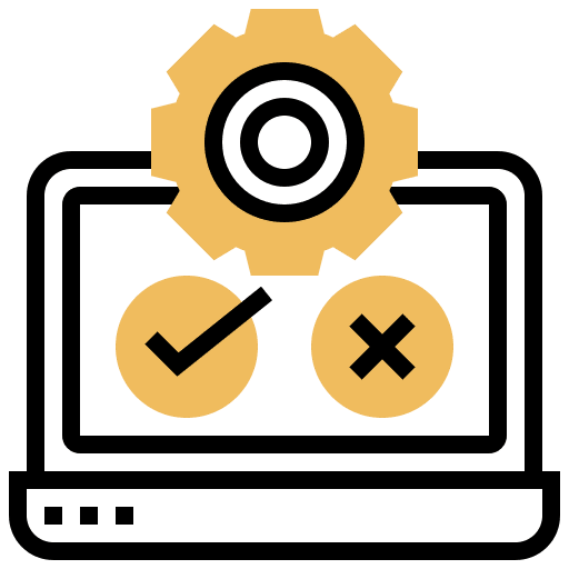 Testing user check laptop icon