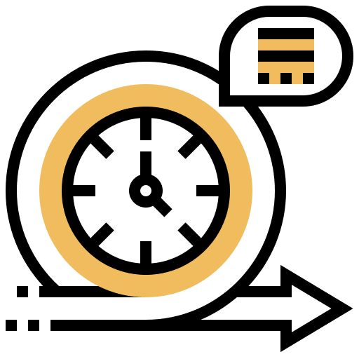 Agile arrow methodology clock icon