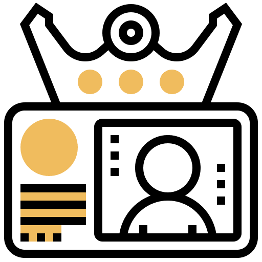 Id card identity identification pass icon