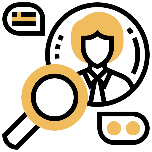 Search business and finance search magnifying glass icon