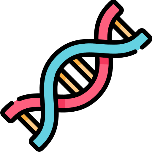 Dna biology education deoxyribonucleic acid icon