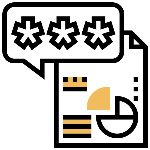 Feedback report rate stars icon