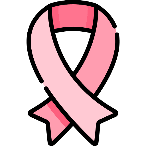 Pink ribbon pink ribbon breast cancer research icon