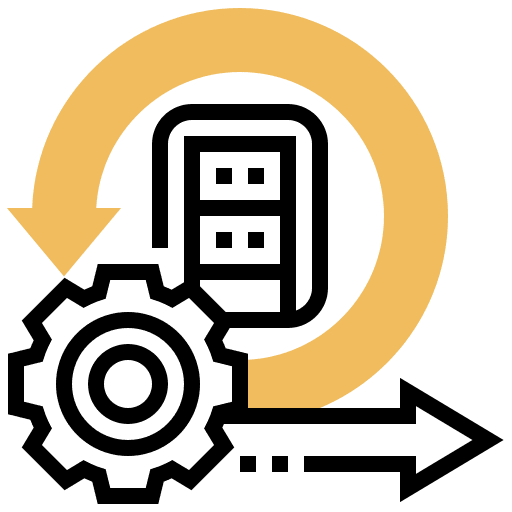 Software development design arrows software development icon