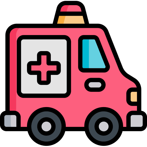 Ambulance automobile vehicle hospital icon