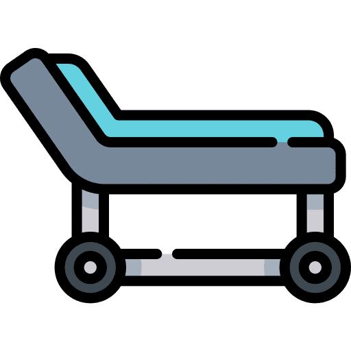 Stretcher transportation stretcher healthcare and medical icon