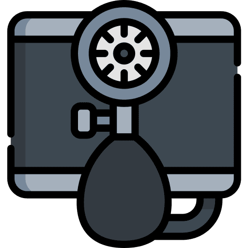 Baumano blood pressure meter blood pressure gauge healthcare and medical icon