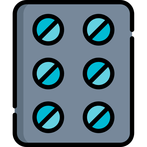 Pills tablet medicines blister icon