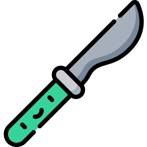 Scalpel tools and utensils knife cut icon