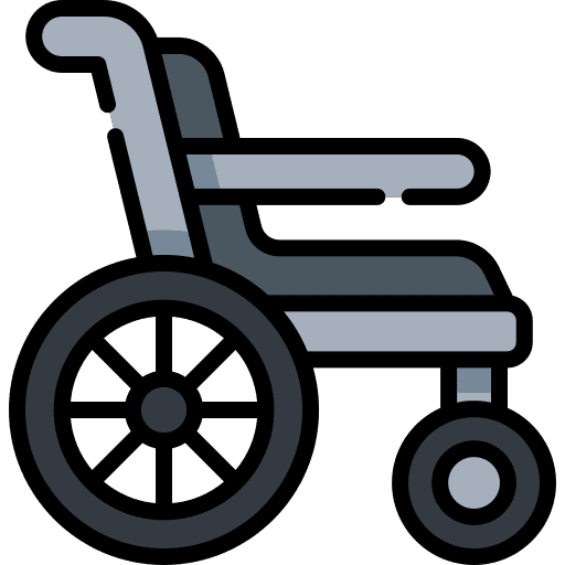 Wheelchair disabled handicapped transport icon