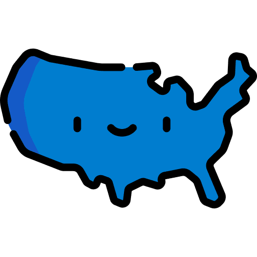 Usa geography usa map flag icon