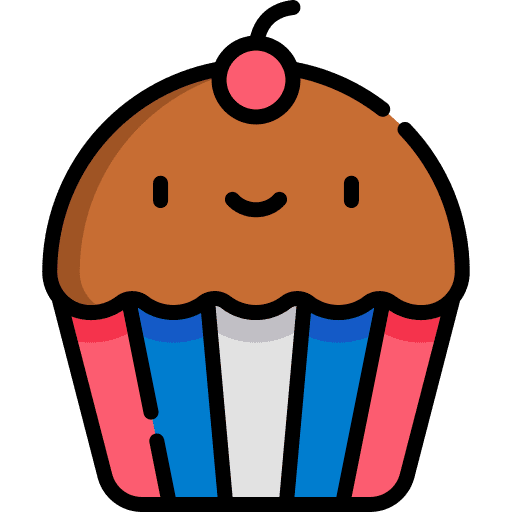 Cupcake food bakery muffin icon