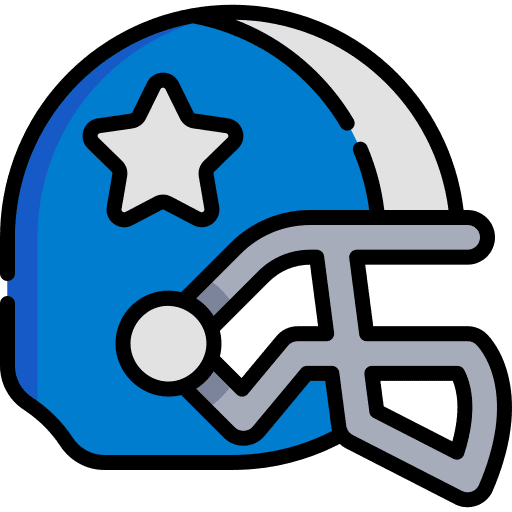 Football helmet safety equipment sports icon