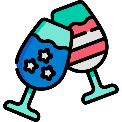 Toast drinks alcohol cheers icon