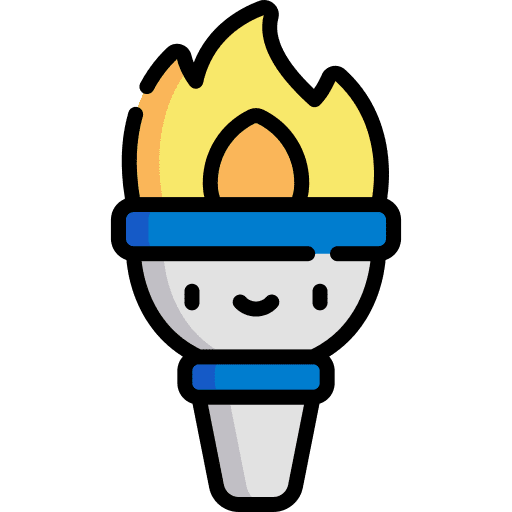 Torch flame nature fire icon