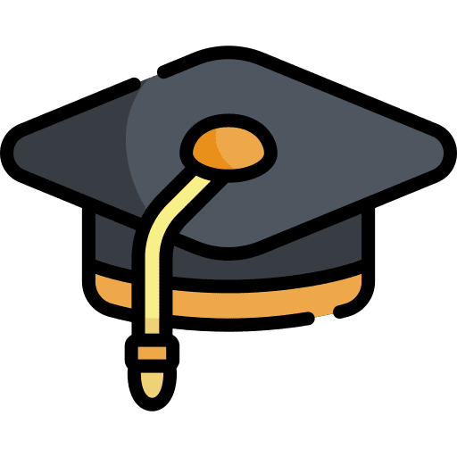 Mortarboard student education graduation hat icon