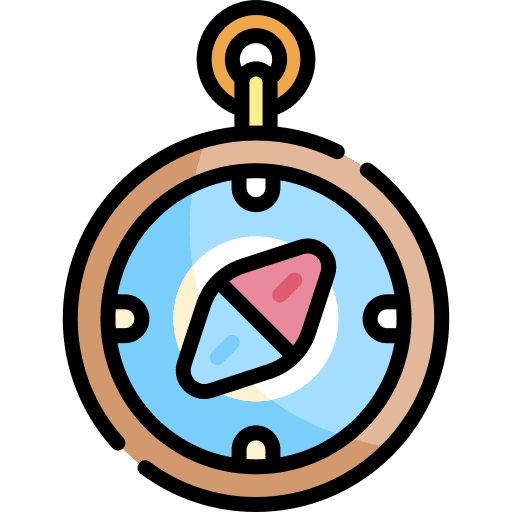 Compass direction orientation gps icon