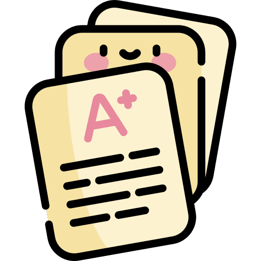 Exam document grades report icon