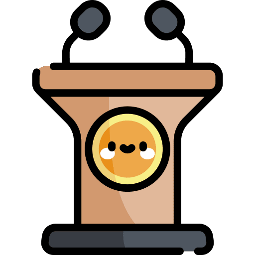 Podium conference podium education icon