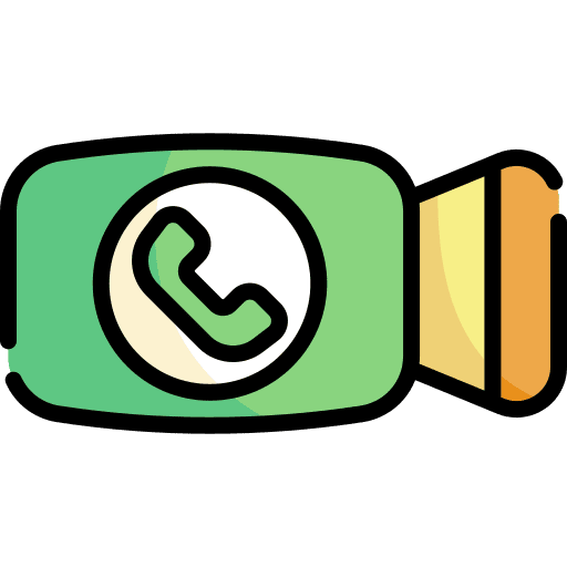 Video call music and multimedia communications video camera icon