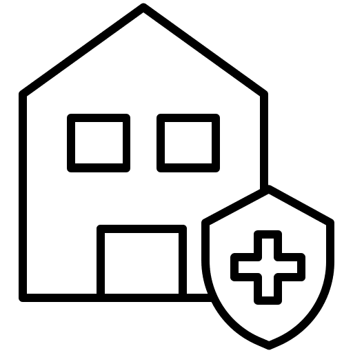 Clean house house furniture and household cross icon