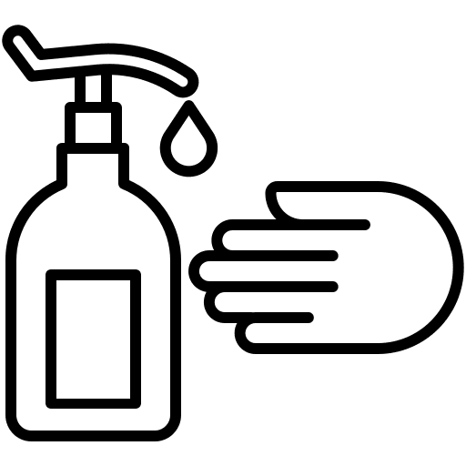 Hand wash bubbles cleaning soap icon