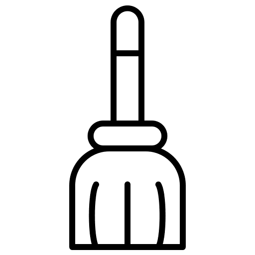 Broom sweeping broomstick wiping icon