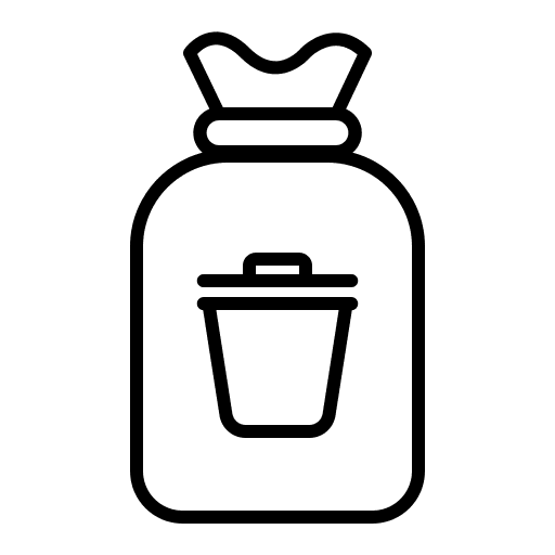 Rubbish recycle bags trash icon