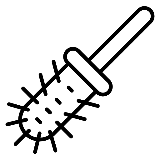 Toilet brush cleaning furniture and household brush icon