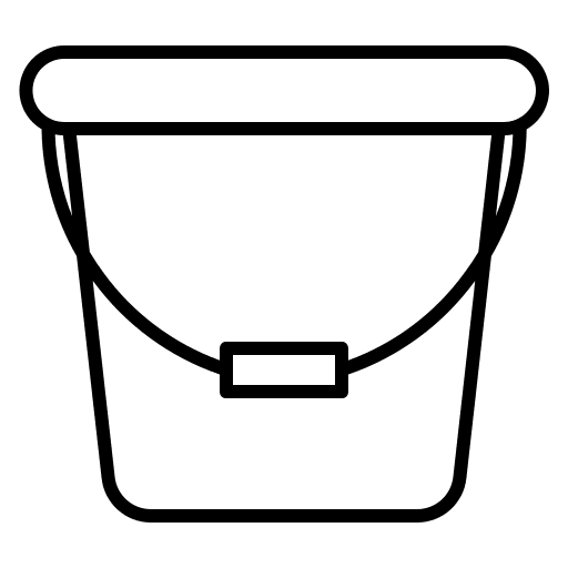 Bucket furniture and household bubble bubbles icon