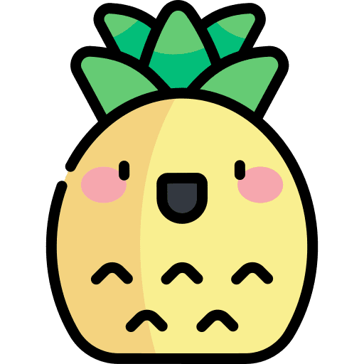 Pineapple fruits healthy food natural icon