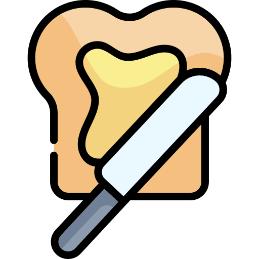 Toast butter breakfast food and restaurant icon