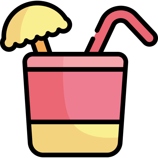 Cocktail straw beverage food icon