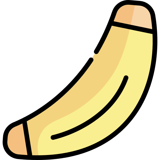 Banana healthy food vegetarian food and restaurant icon