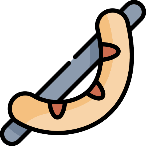 Sausage fork junk food meat icon