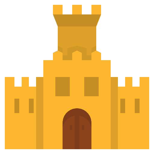 Fortification fortress kingdom buildings icon