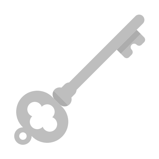 Key tool old skull icon