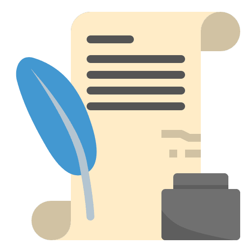 Letter write paper files and folders icon