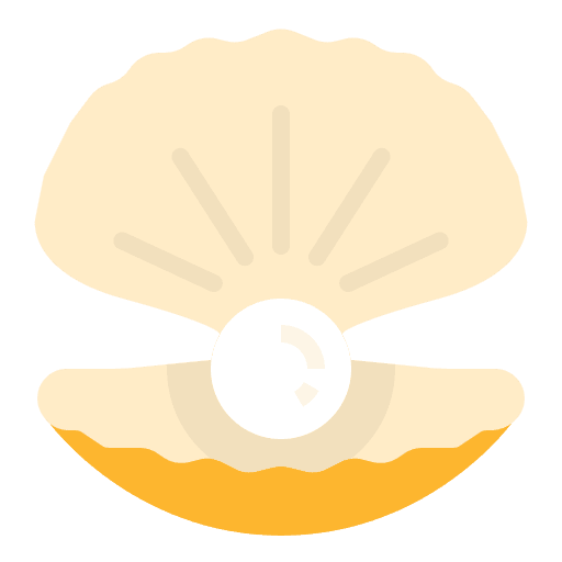 Oyster shell sea life animal icon