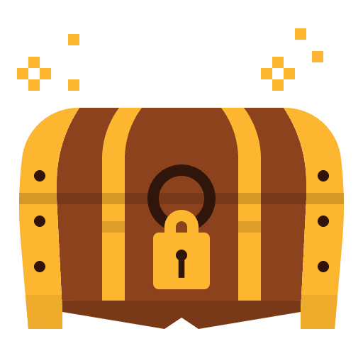 Treasure chest lock miscellaneous padlock icon