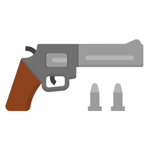 Gun arm bullet weapons icon