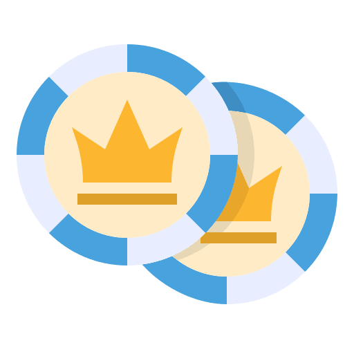 Tokens business and finance coin crown icon