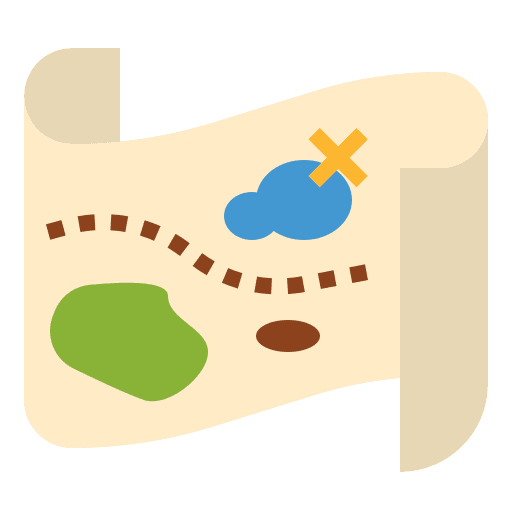 Treasure map treasure map orientation map icon