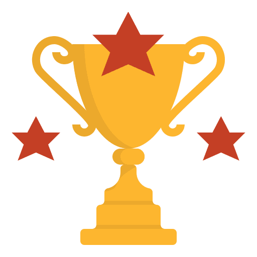 Trophy award sports and competition winner icon